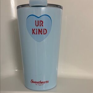 Light Blue Tumbler with Heart Design